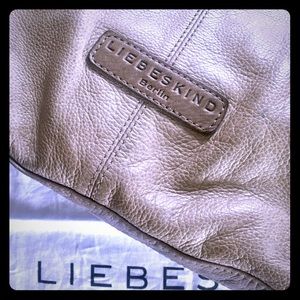 Liebeskimd grey/taupe soft leather satchel